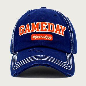 Be Game DAY ready! Adjustable Blue Baseball Cap for Ladies